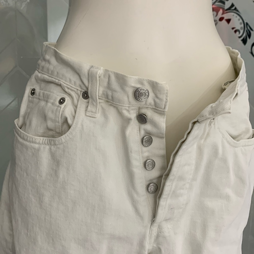 VTG Big Star Vintage Denim White High Rise Jeans with Button Fly